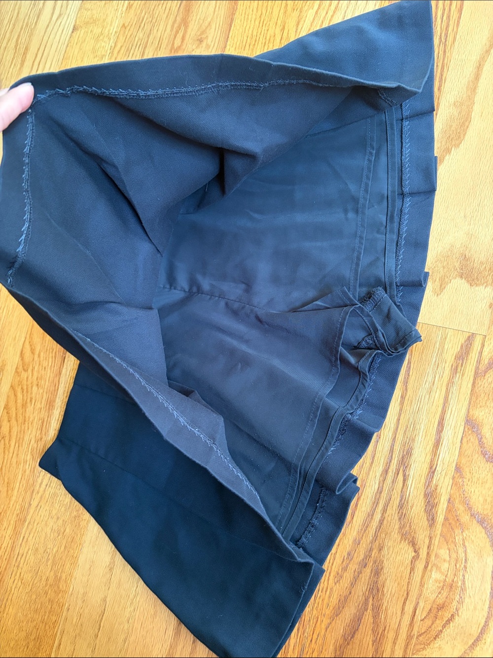 Abercrombie & Fitch Navy Pleated Mini Skirt - Picture 5 of 6